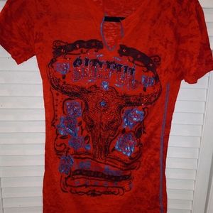 Red Sinful Rodeo shirt
